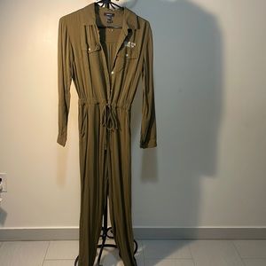 Forever 21 green jumpsuit